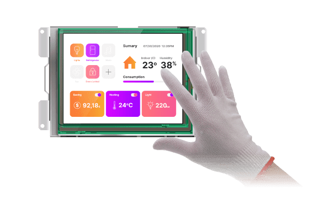 Touchscreen operation with gloves on