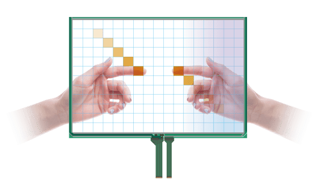 4-wire cell resistive multi-touchscreen