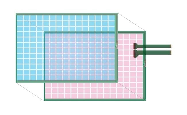 4-wire cell type light load multi-touchscreen