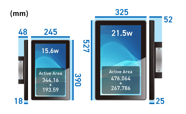 Stylish design with ultra-thin, narrow-framed body