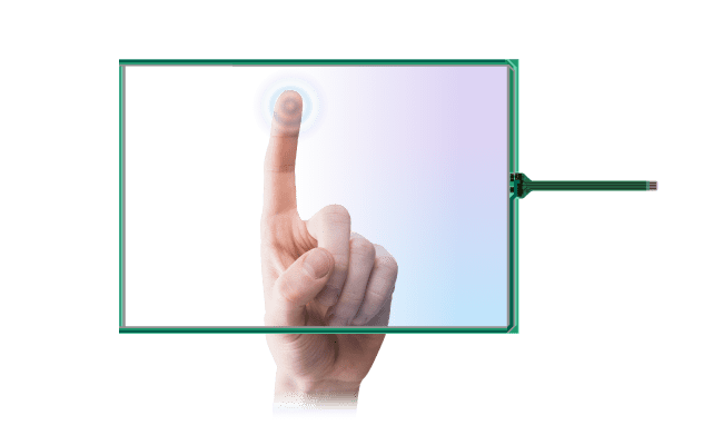 Analogue Resistive Touchscreen are used